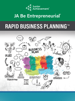 JA Be Entrepreneurial (Rapid Business Planning) cover